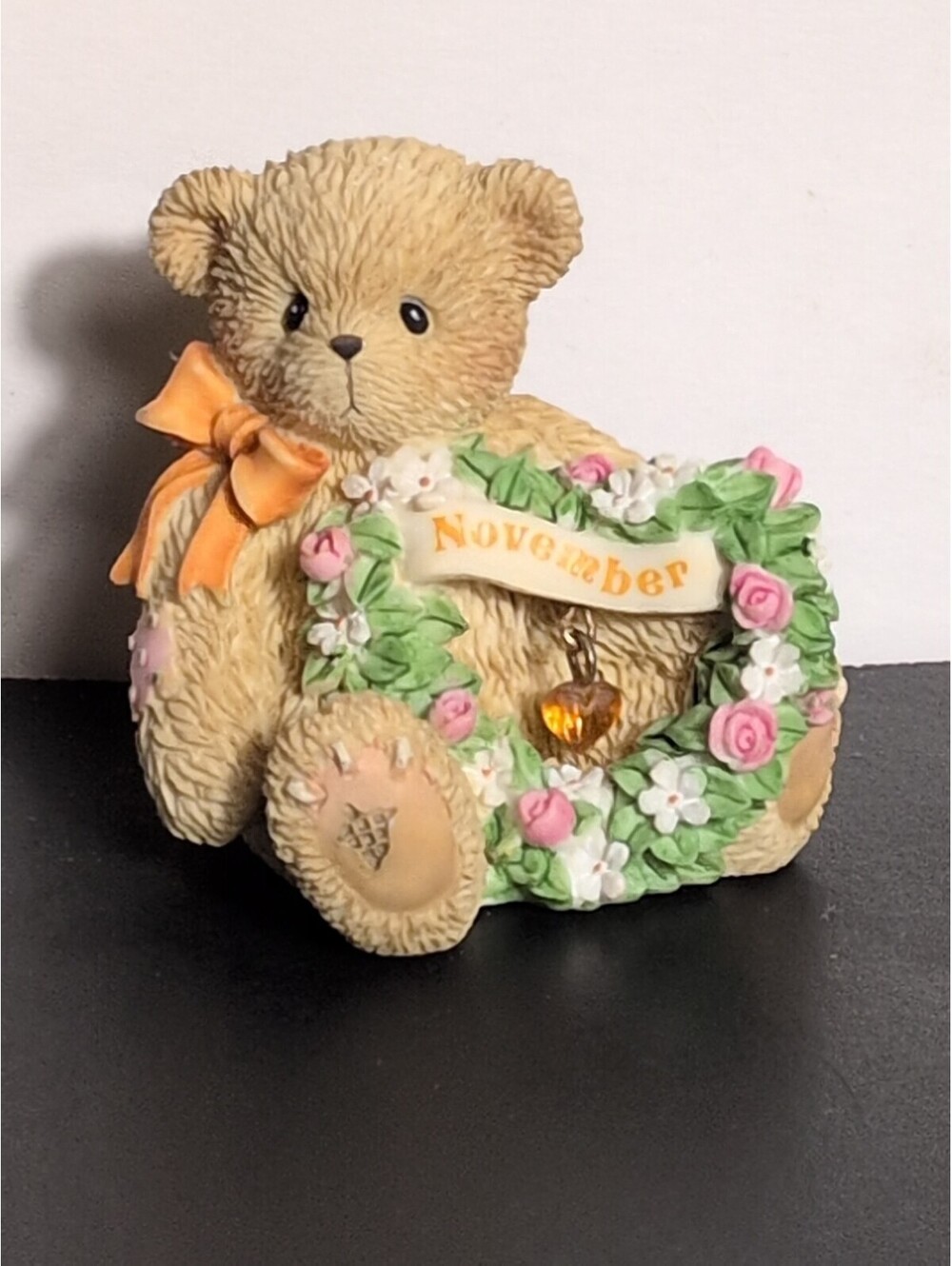 Cherished Teddies Sparkling Hearts November Rare Mini Figurine 111893